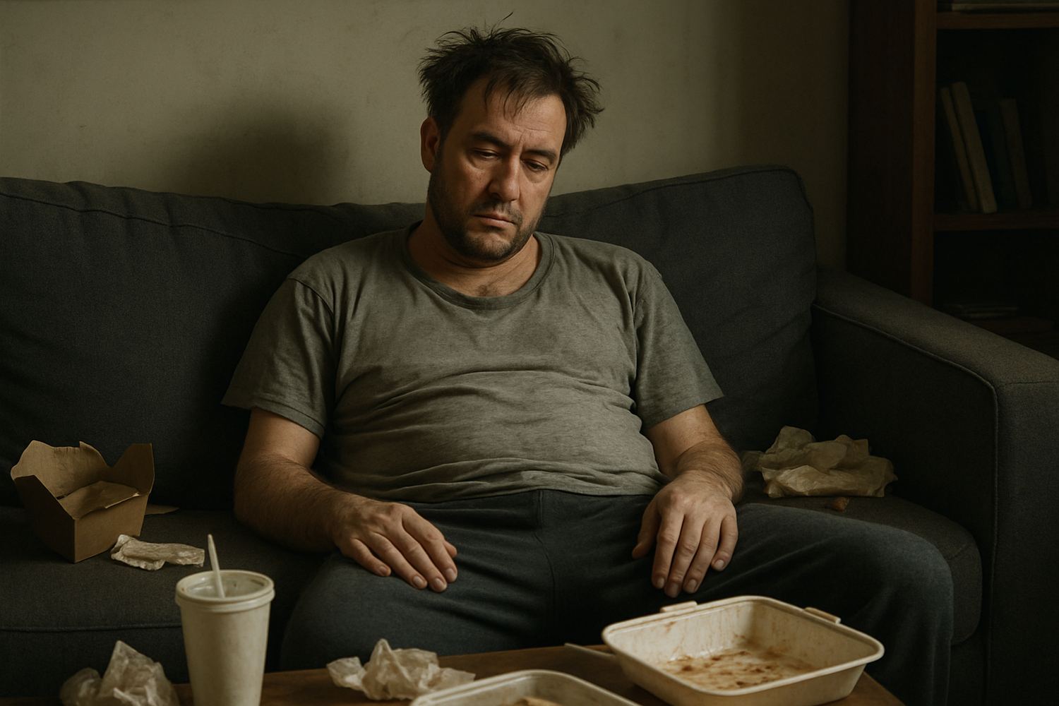 UN HOMBRE POCO SALUDABLE Y DESMOTIVADO